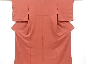 リサイクル　紗綾型模様織り出し一つ紋色無地着物